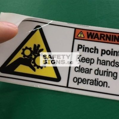 Warning Pinch Point , Keep Hands Clear During Operations(W149_VNL50)