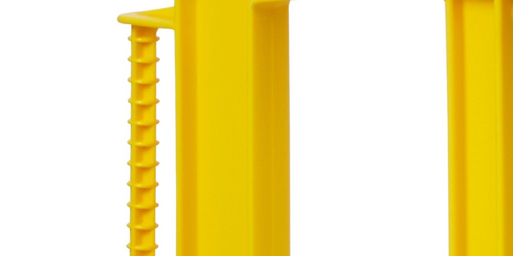 Road barricade yellow plastic safety barrier
